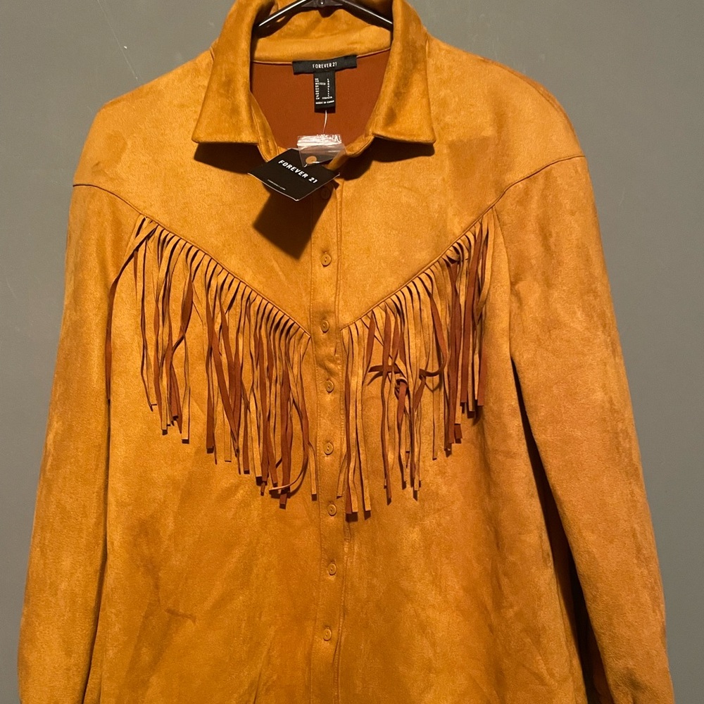 Women’s Fringe Suede Top
